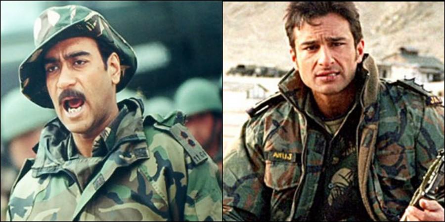 Ajay Devgn and Saif Ali Khan: In the sea of military fatigues in LOC Kargil, two men stood out. Ajay Devgn as Major Manoj Pandey and Saif Ali Khan as Captain Anuj Nayar. Manoj Bajpayee,Sidharth Malhotra,Akshay Kumar,John Abraham,Shah Rukh Khan,Ajay Devgn and Saif Ali Khan,Sunny Deol,Hrithik Roshan,Republic day