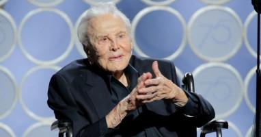 Kirk Douglas,actor Kirk Douglas,Kirk Douglas at Golden Globes,Golden Globes,Hollywood legend Kirk Douglas,Catherine Zeta-Jones
