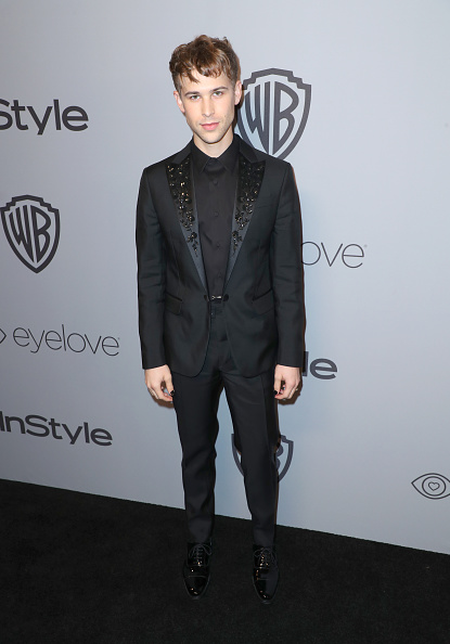Actor Tommy Dorfman attends the 2018 InStyle and Warner Bros. 75th Annual Golden Globe Awards Post-Party at The Beverly Hilton Hotel on January 7, 2018 in Beverly Hills, California. James Tupper,Daniel Dae Kim,Chord Overstreet,Tommy Dorfman,Algee Smith,Golden Globes 2018,Golden Globes,Golden Globes 2018 red carpet