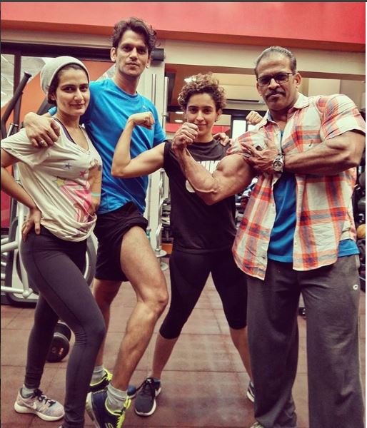 Vijay Varma has been recently working out with Nitesh Tiwari's Dangal movie starrers Sanya Malhotra and Fatima Sana Shaikh in the gym. As we all know, the two had been working out in the gym in order to fit best in their roles for the movie. Vijay, Sanya, and Fatima are good friends off screen and motivate each other when it comes to heavy workouts in the gym. Speaking on this bonding Vijay said, "Yeah we all go to the same gym. it’s a lot of fun actually. They are sweating it out and are great with their workouts and I’m mostly found loitering around mirrors. Sanya encourages me to push harder and I have decided to get my lazy ass more often to the gym now. New Year's resolution!!!" Vijay Varma,Aniruddha Roy Chowdhury,Pink,Amitabh Bachchan,Dangal girls,Fatima Sana Shaikh,Sanya Malhotra