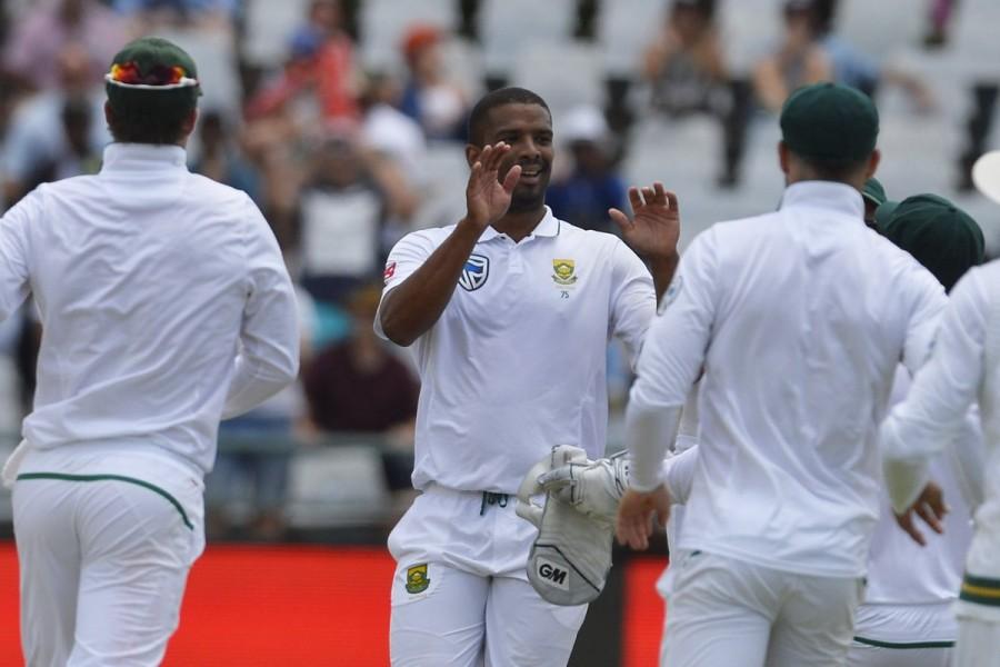 The tone was set by Bhuvneshwar Kumar (2/33) and Shami early on before Bumrah came into his own. Wickets kept falling as the Indian seamers continued their dominance on the fourth morning. All-rounder Hardik Pandya (2/27), who grabbed a couple of wickets on the second day, however could not add any more wicket to his kitty. During the Indian chase, local boy Vernon Philander led the Proteas' fightback with the quick dismissals of skipper Virat Kohli (28) and his deputy Rohit Sharma (10) before Kagiso Rabada joined the party with the wickets of Wriddhiman Saha (8) and all-rounder Hardik Pandya (1). South Africa beat India,South Africa trash India,South Africa beat India by 72 runs,Virat Kohli