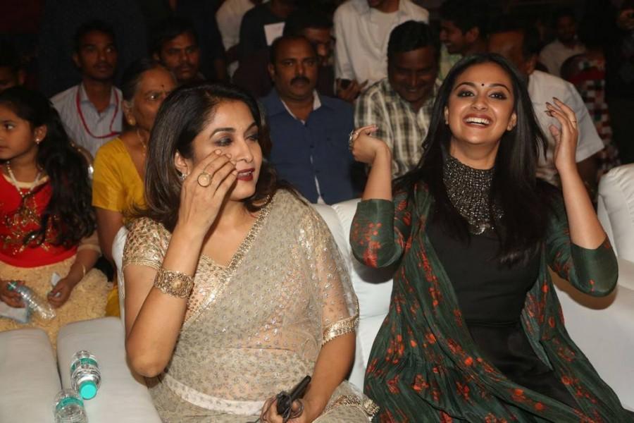 Keerthy Suresh and Ramya Krishna at Gang audio launch in Hyderabad on Jan 08, 2018. Suriya,Keerthy Suresh,Ramya Krishna,Gang audio launch,Gang music launch,Gang audio launch pics,Gang audio launch images,Gang audio launch stills,Gang audio launch pictures,Vignesh Shivan