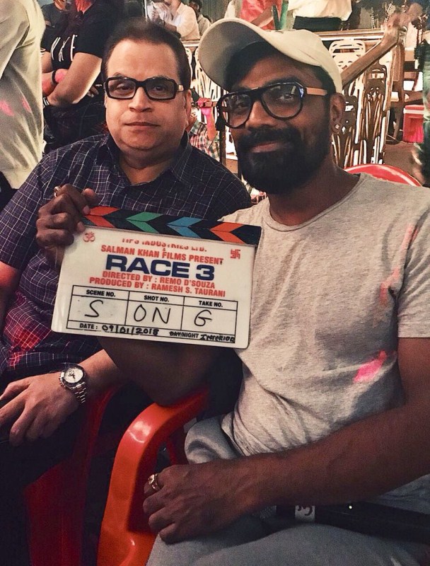 After the blockbuster hit 'Kick', Salman Khan and Jacqueline Fernandez will be reuniting on screen for the first time with 'Race 3'. Fans of the kick Jodi are more than excited to watch Salman Khan and Jacqueline Fernandez feature on the silver screen together yet again. Ramesh Taurani shared the news on Twitter saying, "Shooting our first song on #race3 with my Director and the best Choreographer in the country @remodsouza @BeingSalmanKhan @Asli_Jacqueline @thedeol @ShahDaisy25 @Saqibsaleem @tipsofficial @SKFilmsOfficial". Race 3,Salman Khan,Race 3 first song,Race 3 song,Ramesh Taurani