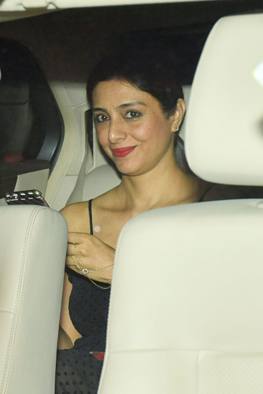 Bollywood actress Tabu arrives for the birthday party of Farah Khan held at her residence in Mumbai. Abhishek Bachchan,Arjun Kapoor,Karan Johar,Anil Kapoor,Malaika Arora,Sonu Sood,Raj Kundra,Tabu,Farah Khan,Farah Khan birthday party,Farah Khan birthday party pics,Farah Khan birthday party images,Farah Khan birthday party stills,Farah Khan birthday party