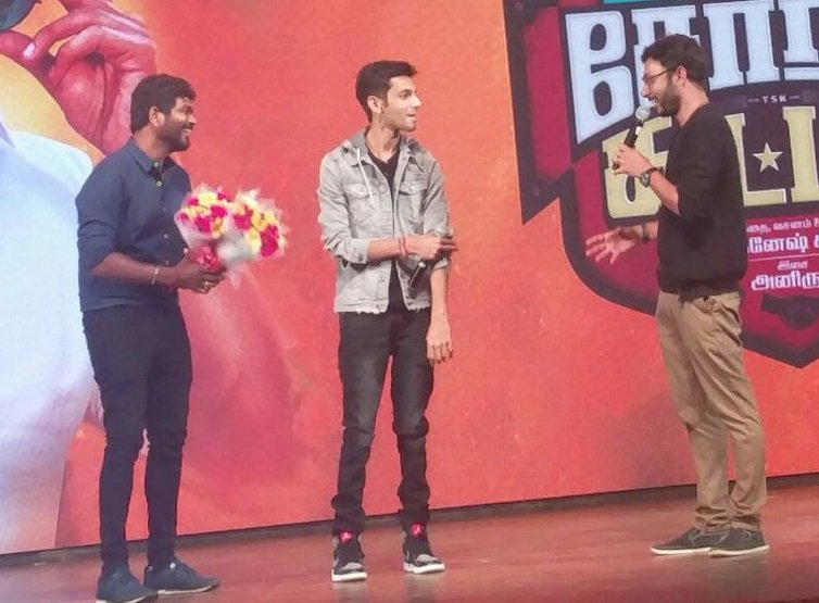 Vignesh Shivan, Anirudh Ravichander, RJ Balaji at Thaanaa Serndha Koottam pre-release event. Suriya,Keerthy Suresh,Ramya Krishnan and Vignesh Shivan,Thaanaa Serndha Koottam pre-release event,Thaanaa Serndha Koottam,TSKPreReleaseEvent,Thaanaa Serndha Koottam review,Thaanaa Serndha Koottam movie review