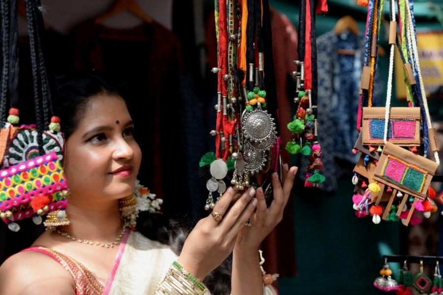 Shubha Poonja at the inauguration of "Sankranthi Chittara" art, craft, clothings, handloom and much more exhibition for the Sankranti Festival. Shubha Poonja,actress Shubha Poonja,Sankranthi Chittara,Sankranthi,Maha Sankranthi,Sankranthi festival