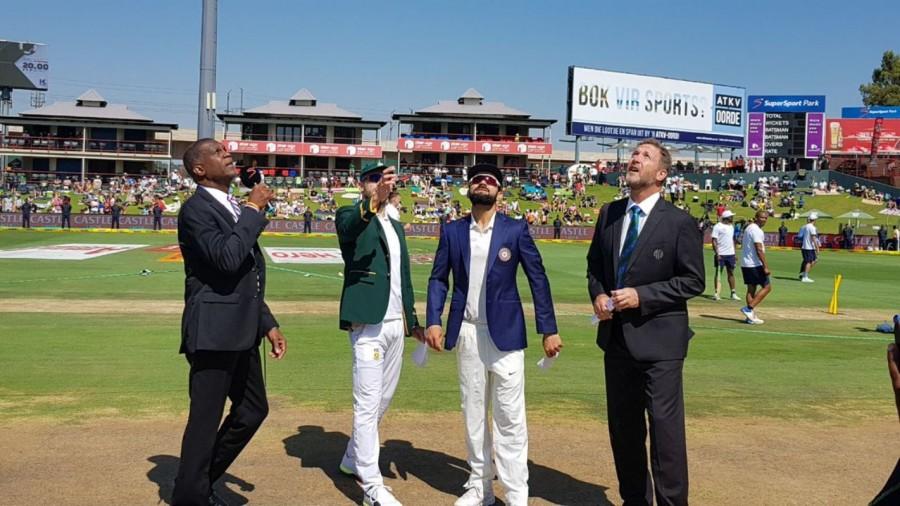 In the absence of pace spearhead Dale Steyn, who was ruled out of the series with a heel injury, the hosts have debuted pacer Lungi Ngidi. India, meanwhile made three changes to their playing XI, bringing in opener Lokesh Rahul for Shikhar Dhawan while pacer Bhuvneshwar Kumar made way for veteran Ishant Sharma. Wicketkeeper Wriddhiman Saha suffered a minor niggle and has been replaced by Parthiv Patel. The South Africans are already 1-0 up in the three-Test rubber, having won the opener by 72 runs in Cape Town. South Africa,South Africa vs India,South Africa vs India 2nd Test,South Africa vs India test match,South Africa vs India pics,South Africa vs India images,South Africa vs India stills,South Africa vs India pictures,South Africa vs India photos