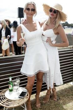 Anna and sister Andrea Heinrich attends Portsea Polo on January 13, 2018 in Melbourne.