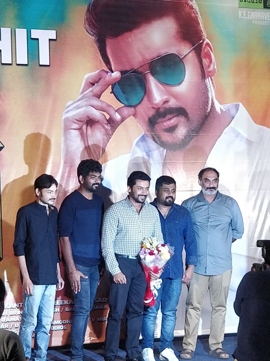 Suriya, Vignesh Shivan, Gnanavel Raja at Gang success meet. Suriya,Vignesh Shivan,Gang,Gang success meet,Gang success meet pics,Gang success meet images,Gang success meet stills,Gang success meet pictures,Gang success meet photos