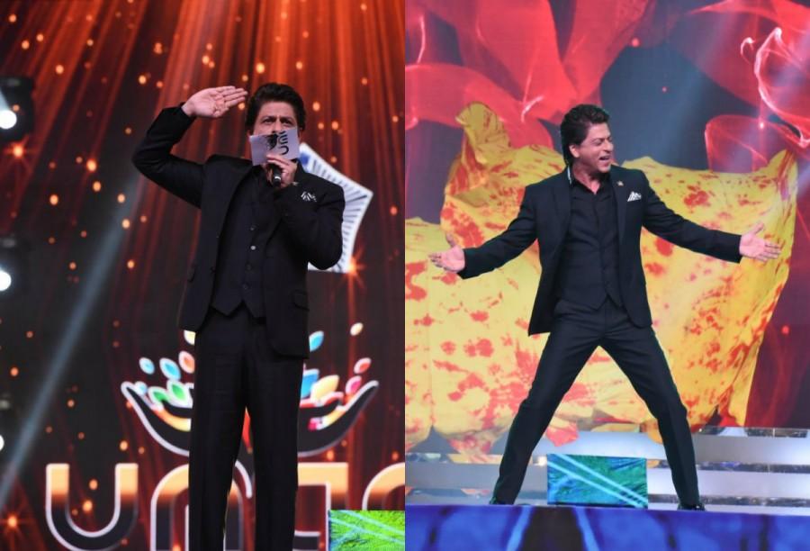 Shah Rukh Khan attends the 'Umang Mumbai Police Show 2018' at Bandra Kurla Complex in Mumbai. Ranveer Singh,Deepika Padukone,Shah Rukh Khan,Anushka Sharma,Akshay Kumar,Umang Mumbai Police Show 2018,Umang Mumbai Police Show,Celebs at Umang Mumbai Police Show,Umang Mumbai Police Show pics,Umang Mumbai Police Show images,Umang Mumbai Police Show stil