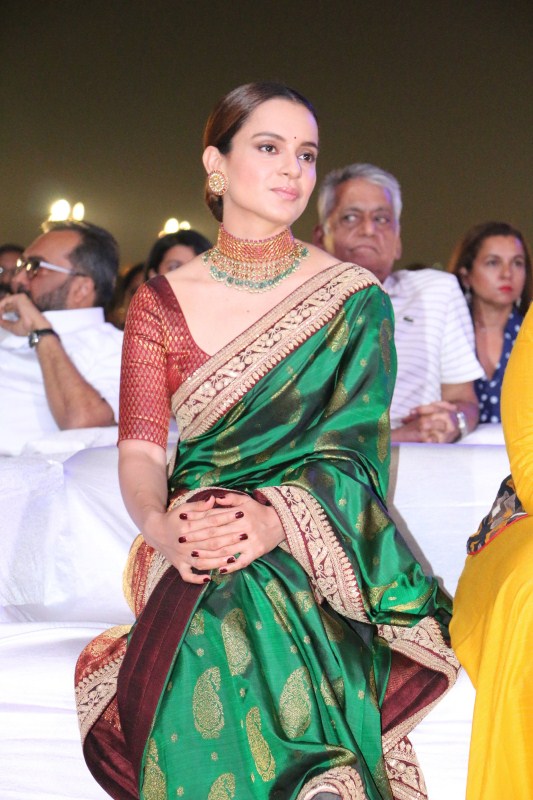 Kangana Ranaut attends the 'Umang Mumbai Police Show 2018' at Bandra Kurla Complex in Mumbai. Amitabh Bachchan,Aamir Khan,Hrithik Roshan,Kangana Ranaut,Alia Bhatt,Umang Mumbai Police Show 2018,Umang Mumbai Police Show,Celebs at Umang Mumbai Police Show,Umang Mumbai Police Show pics,Umang Mumbai Police Show images,Umang Mumbai Police Show stills,Um
