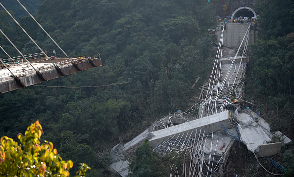 Another two people were missing and four others were injured when the structure fell along a tract of a highway that links the capital Bogota with the nearby city of Villavicencio, officials said, Xinhua reported. Colombia bridge collapse,bridge collapse,bridge collapse in Colombia,under construction,under construction bridge collapse
