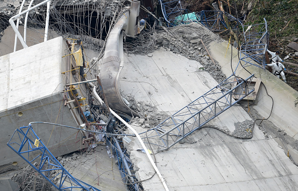 Video footage posted to the Caracol News website showed what appeared to be half of the bridge still standing, while the other half had plummeted into the gully below. Colombia bridge collapse,bridge collapse,bridge collapse in Colombia,under construction,under construction bridge collapse