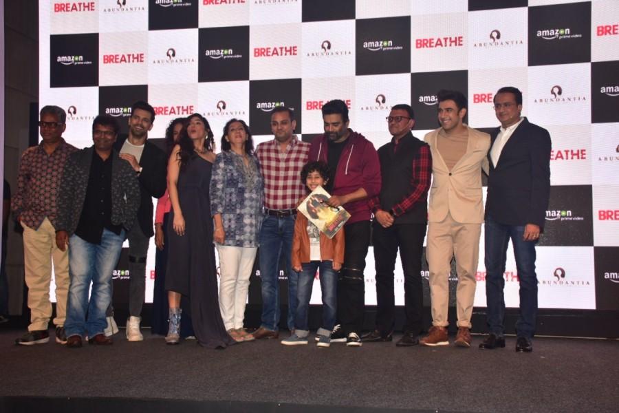 The trailer launch event witnessed the team of Breathe introduce to the audience Master Atharva Vishwakarma, who plays the role of Madhavan's son in the film. Presenting the trailer to the audience, Amazon Prime Video Content Director Vijay Subramaniam, Producer Vikram Malhotra and Director Mayank Sharma proudly showcased India's first trilingual digital series. R Madhavan,actor R Madhavan,Amit Sadh,Sapna Pabbi,Breathe trailer,Breathe,Breathe movie trailer
