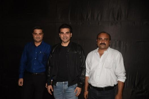 Producer director Pradeep Rangwani, Arbaaz Khan and director Subroto Paul at the special screening of Nirdosh.