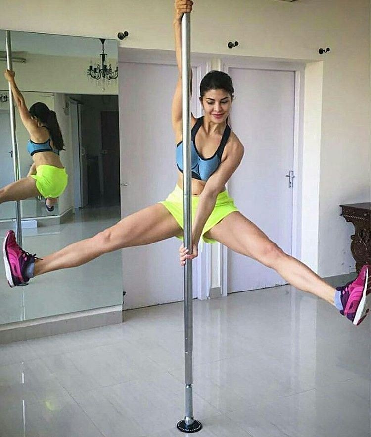The Judwaa 2 actress became the talk of the industry with her on- point pole-dance moves from the song "Chandralekha". The actress has wowed everyone multiple times with her pole dancing skills by posting pictures and videos of her doing the pole dance as a form of fitness regime. Jacqueline Fernandez,actress Jacqueline Fernandez,Jacqueline Fernandez pole dance,Jacqueline Fernandez pole dance pics,Jacqueline Fernandez pole dance images,Jacqueline Fernandez pole dance stills,Jacqueline Fernandez pole dance pictures