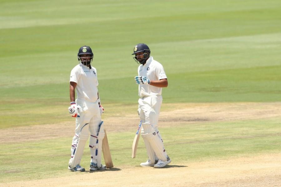 Resuming the day at 35/3, India lost the overnight duo of Cheteshwar Pujara (19) and Parthiv Patel (19) in quick succession before all-rounder Hardik Pandya made his way back to the dressing room after being splendidly caught behind by stumper Quinton de Kock. Pujara lasted only three overs before gifting his wicket away to another suicidal run-out, similar to his dismissal in the first innings. South Africa beat India,South Africa crash India,india vs south africa,Lungi Ngidi,S. Africa outsmart India,Virat Kohli