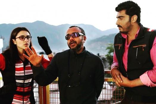 Arjun on Thursday shared a photograph of himself along with Banerjee and his co-star Parineeti Chopra from the film's set, on Instagram.  