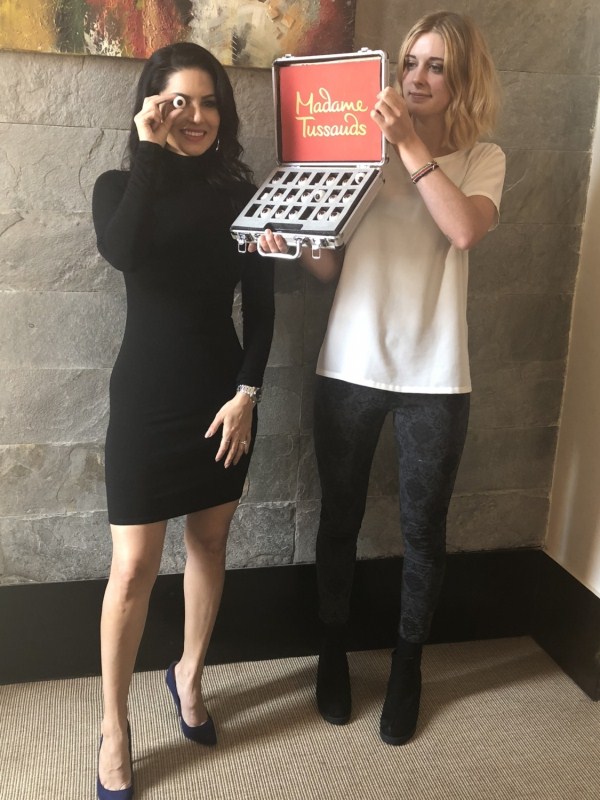 Actress Sunny Leone during a sitting where she gave measurements and images were taken to create an authentic figure; in Mumbai on Jan 18, 2018. Sunny Leone,actress Sunny Leone,Sunny Leone wax figure,Sunny Leone wax statue,Sunny Leone wax,Sunny Leone wax figure at Madame Tussauds musuem,Madame Tussauds musuem