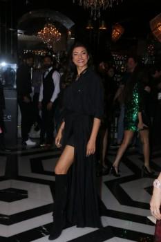 Sushmita Sen poses for a photo as she arrives at the launch of 'Songs of Summer' collection in Bandra, Mumbai.