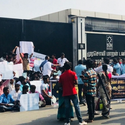 Suriya fans demands an apology from VJs Sangeetha and Nivedhitha for their unpalatable remarks against the actor. Suriya fans,Suriya,Suriya controversy,Suriya suntv,TV Channel,Sun Tv Channel,Suriya fans protest