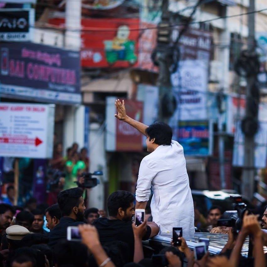 Before the start of 'yatra', Pawan formally launched social media handle of Veera Mahila, the women's wing of the party. He said it would focus on women security and empowerment. Pawan Kalyan,actor Pawan Kalyan,praja yatra,Pawan Kalyan at praja yatra,Anjaneyaswamy temple,Pawan Kalyan at Anjaneyaswamy temple,Jana Sena Party