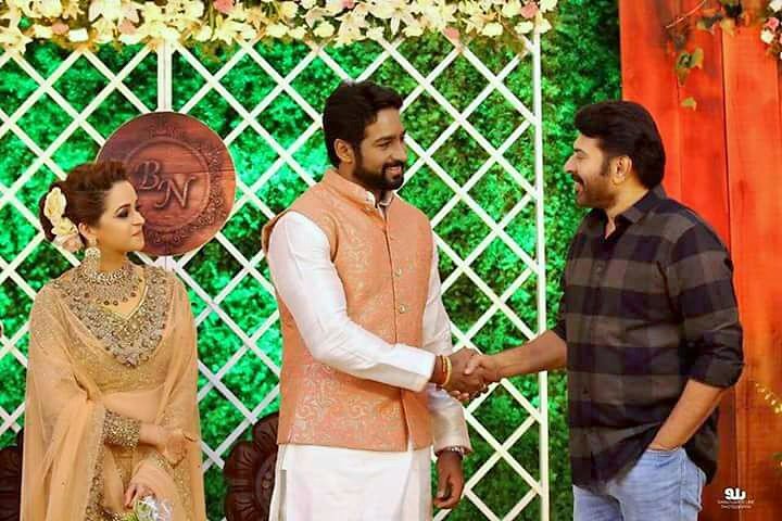 Actor Mammootty at Bhavana and Naveen marriage reception. Mammootty,Bhavana,Bhavana marriage reception,Bhavana wedding reception,Bhavana reception,Bhavana reception pics,Bhavana reception images,Bhavana reception stills,Bhavana reception pictures