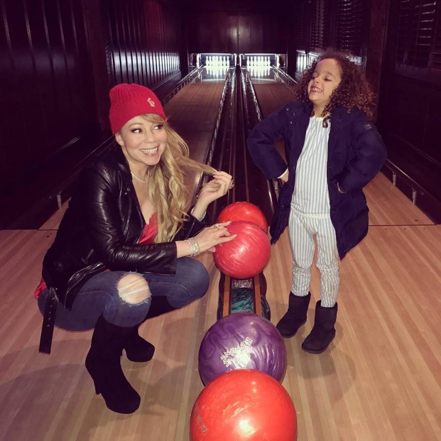 Singer Mariah Carey went bowling with her six-year-old son Moroccan. She took to social media to share a photograph of their experience at the bowling alley. "Bowling with that boy," Carey captioned the image on her Instagram account, reports femalefirst.co.uk. Mariah Carey,Singer Mariah Carey,Mariah Carey with Son,Mariah Carey with Son Moroccan,Moroccan,Mariah Carey son Moroccan