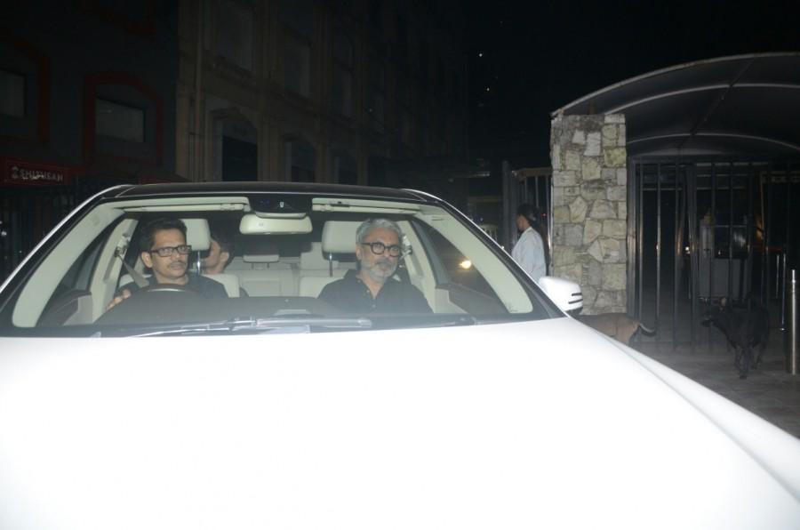 Sanjay Leela Bhansali arrives at the special screening of their film Padmaavat held at PVR in Lower Parel, Mumbai on January 23, 2018. Ishaan Khatter,Akshay Kumar,Sanjay Leela Bhansali,Padmaavat,Padmaavat special screening,Padmaavat special screening pics,Padmaavat special screening images,Padmaavat special screening stills,Padmaavat special screening pictures,Padmaavat special screenin