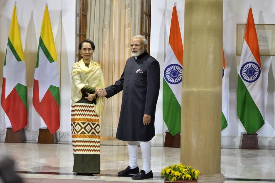 "The two leaders had a productive discussion on intensifying bilateral cooperation, including follow up on key decisions taken during Prime Minister's visit to Myanmar in September 2017," External Affairs Ministry Spokesperson Raveesh Kumar tweeted. India,Myanmar,India and Myanmar,Rohingya crisis,Narendra Modi,Prime Minister Narendra Modi,PM Narendra Modi,Aung San Suu Kyi