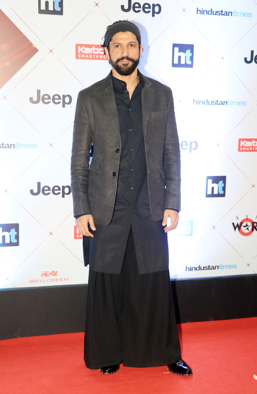 Farhan Akhtar attends the HT India’s Most Stylish Awards 2018 at Yash Raj Studio in Mumbai on January 24, 2018. Sridevi,Kriti Sanon,Huma Qureshi,Farhan Akhtar,Ayushmann Khurrana,HT India's Most Stylish Awards 2018,HT India's Most Stylish Awards