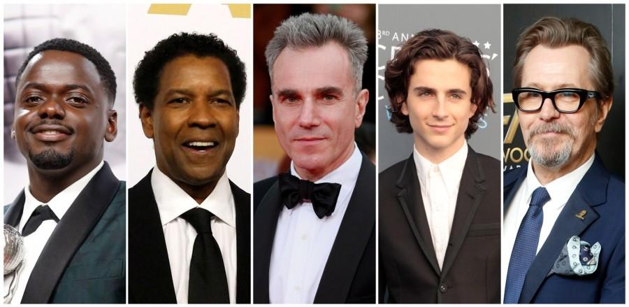 Nominees for the 90th Oscars, Leading Actor Awards (L-R) Daniel Kaluuya, Denzel Washington, Daniel Day-Lewis, Timothee Chalamet and Gary Oldman. Oscar Nominations 2018,Oscar Nominations,90th Academy Awards,Oscar Nominations 2018 in pics,Oscar,Oscar 2018,Sally Hawkins,Meryl Streep,Margot Robbie,Saoirse Ronan