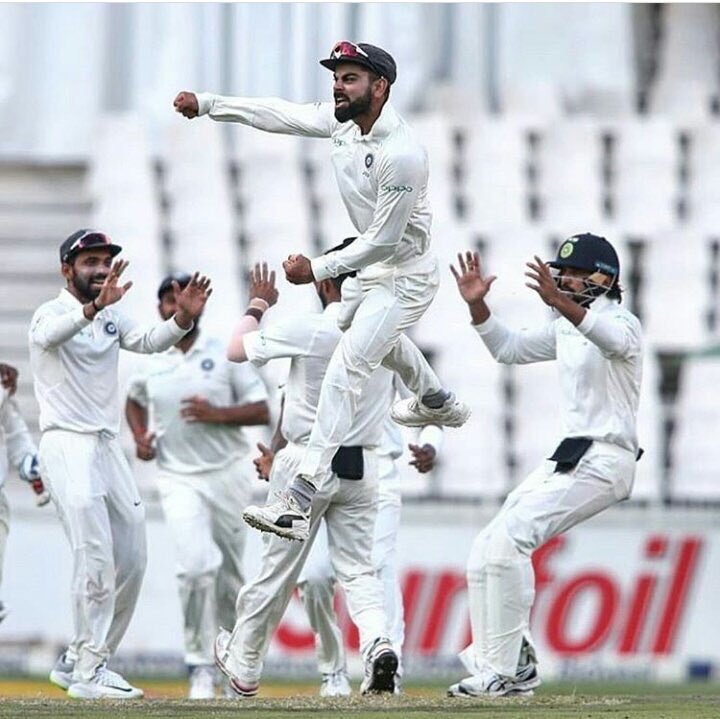 "We required some character on a pitch that was very difficult but our guys showed great guts. Batting first didn't go down well with a lot of people. Hats off to the team for showing character after the series was gone," he added. India beat South Africa,India trash South Africa,India vs South Africa,india vs south africa 3rd test 2018,Virat Kohli