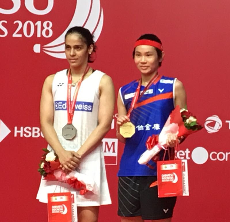 Star Indian shuttler Saina Nehwal was outplayed by Chinese Taipei's top seeded Tai Tzu Ying in the final of the $350,000 Indonesia Masters World Tour Super 500 here on Sunday. World No.1 Tai took only 27 minutes to win 21-9, 21-13 as she unleashed an array of strokes to floor the 2012 Olympic bronze medallist. Saina, thus registered her seventh straight defeat against the world no.1 -- who leads the head-to-head battle 9-5 against the Indian. Saina Nehwal,Saina Nehwal Indonesia Masters final,Indian shuttler Saina Nehwal,shuttler Saina Nehwal,Tai Tzu Ying
