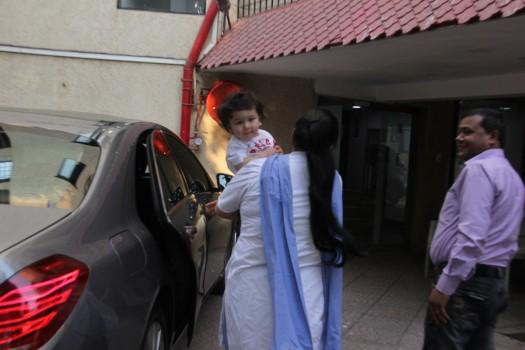 Cutie pie Taimur Ali Khan snapped at Bandra.