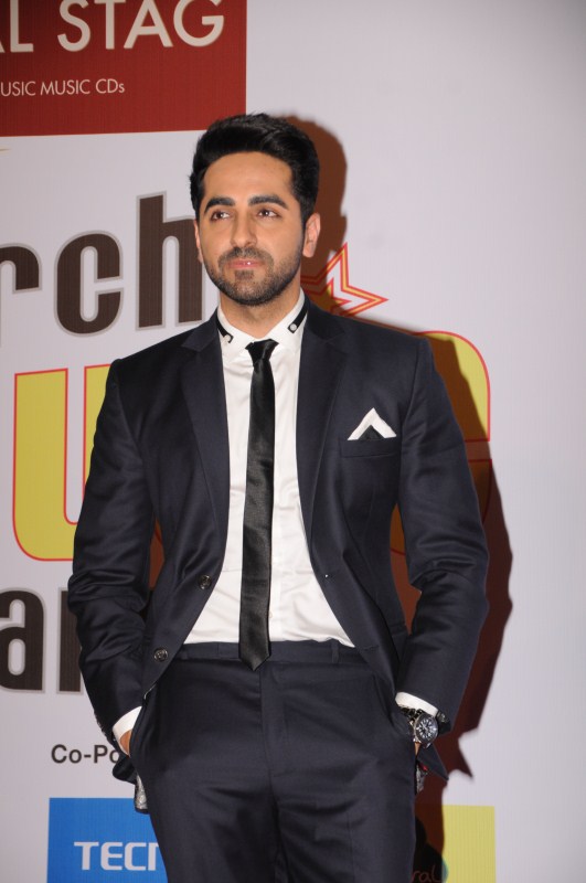 Ayushmann Khurrana at the 10th Mirchi Music Awards 2018, held at Dome, NSCI in Mumbai. Manushi Chhillar,Urvashi Rautela,Ayushmann Khurrana,Sonu Sood,Nushrat Bharucha,10th Mirchi Music Awards 2018,10th Mirchi Music Awards,celebs at 10th Mirchi Music Awards 2018