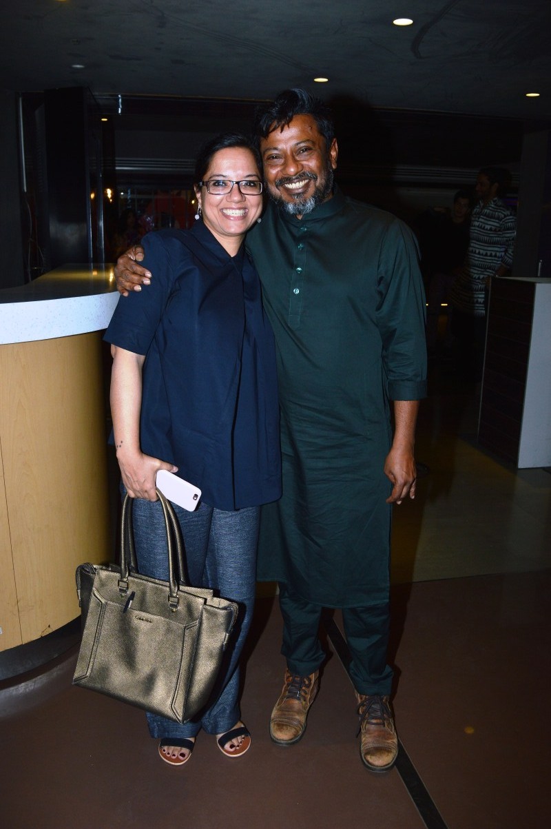 Tanuja Chandra and Onir pose together at Kuchh Bheege Alfaaz special screening. Swara Bhaskar,Sanjay Suri,Samir Soni,Padmavati Fame Anupriya Goenka,producers Ramesh Taurani,Vikas Gupta,Kuchh Bheege Alfaaz,Kuchh Bheege Alfaaz special screening,Kuchh Bheege Alfaaz special screening pics,Kuchh Bheege Alfaaz special screening images,Kuch