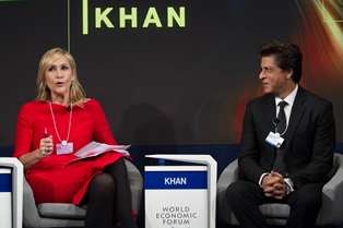 The superstar also thanked his late mother, wife and his daughter for inspiring him. Shah Rukh Khan,Shah Rukh Khan unseen images,Shah Rukh Khan unseen pics,Shah Rukh Khan unseen stills,Davos,SRK at Davos