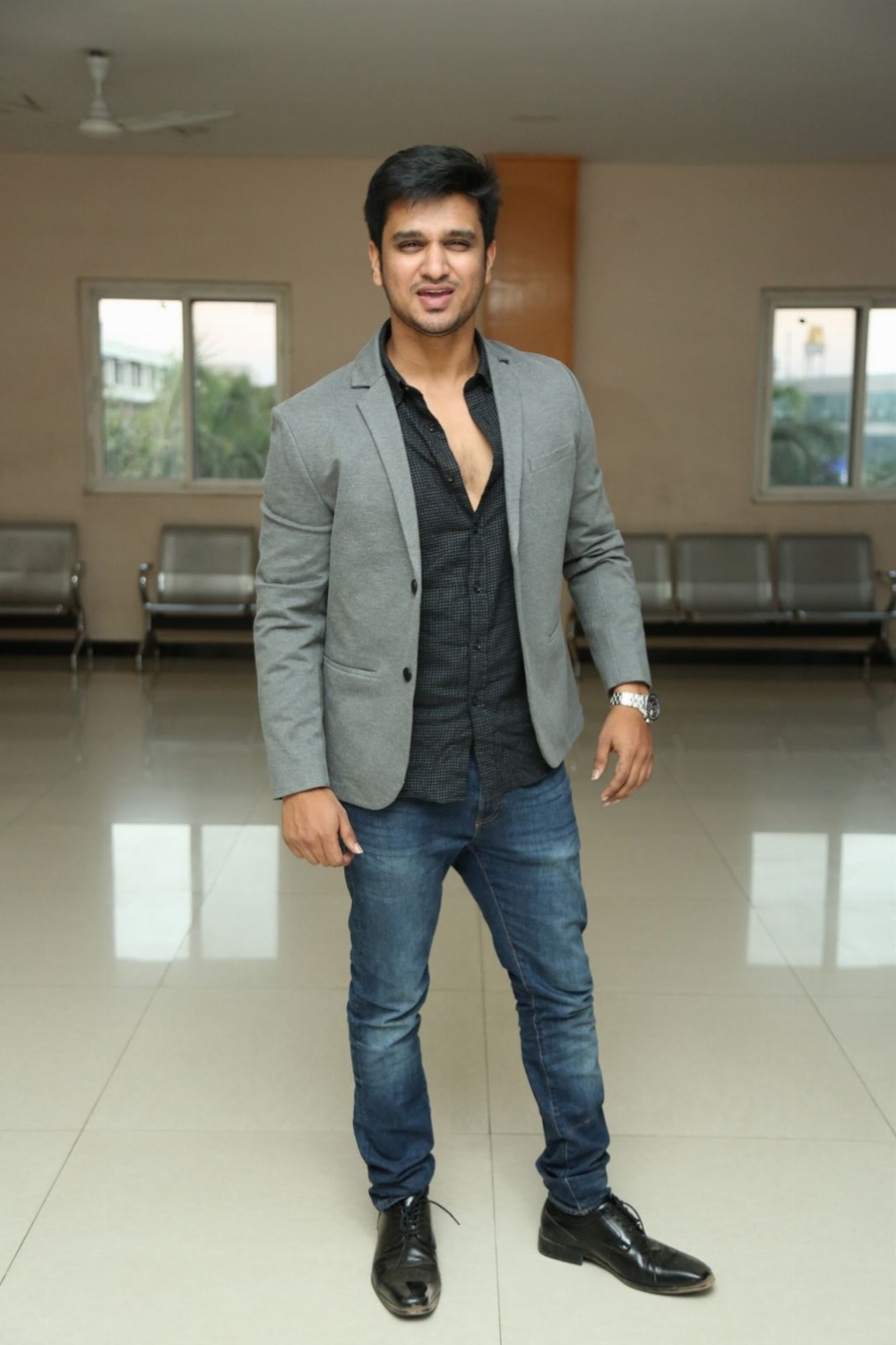 Nikhil at Kirrak Party Teasing trailer launch. Kirrak Party Teasing trailer,Kirrak Party Teasing trailer launch,Kirrak Party Teasing,Nikhil,Samyuktha Hegde,Simran Pareenja