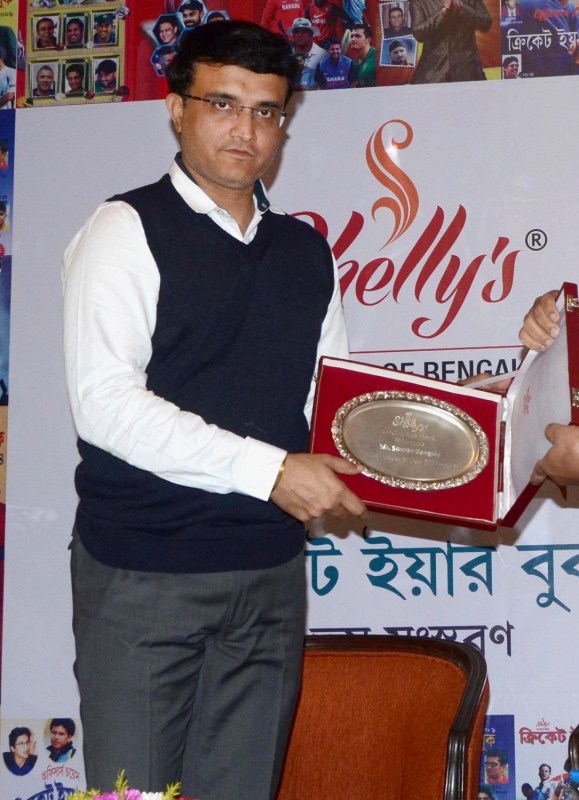 Saurav Ganguly fecilitated at the launch of 'Cricket Year Book' at Behala residence in Kolkata. Sourav Ganguly,Cricket Year Book,Cricket Year Book launch,Cricket Year Book launch pics,Cricket Year Book launch images,Cricket Year Book launch stills,Cricket Year Book launch pictures