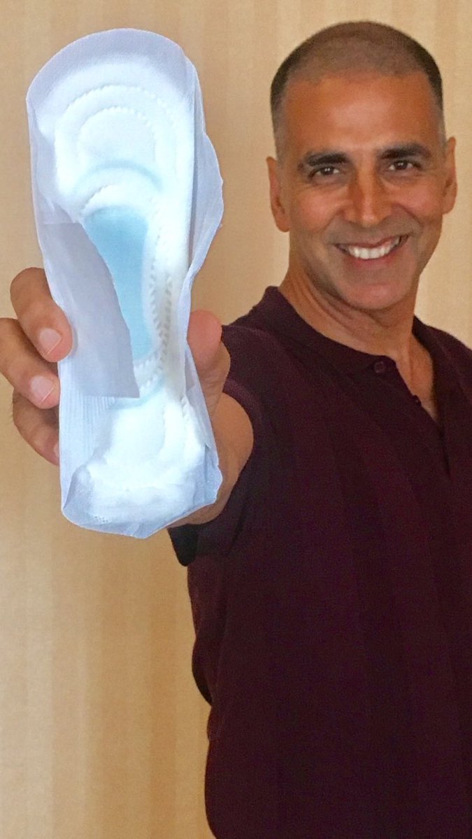 Akshay Kumar shares his photo with a sanitary pad on Social media. Aamir Khan,Akshay Kumar,Sonam Kapoor,Radhika Apte,Alia Bhatt,PadMan challenge,PadMan,PadMan promotion,sanitary pad