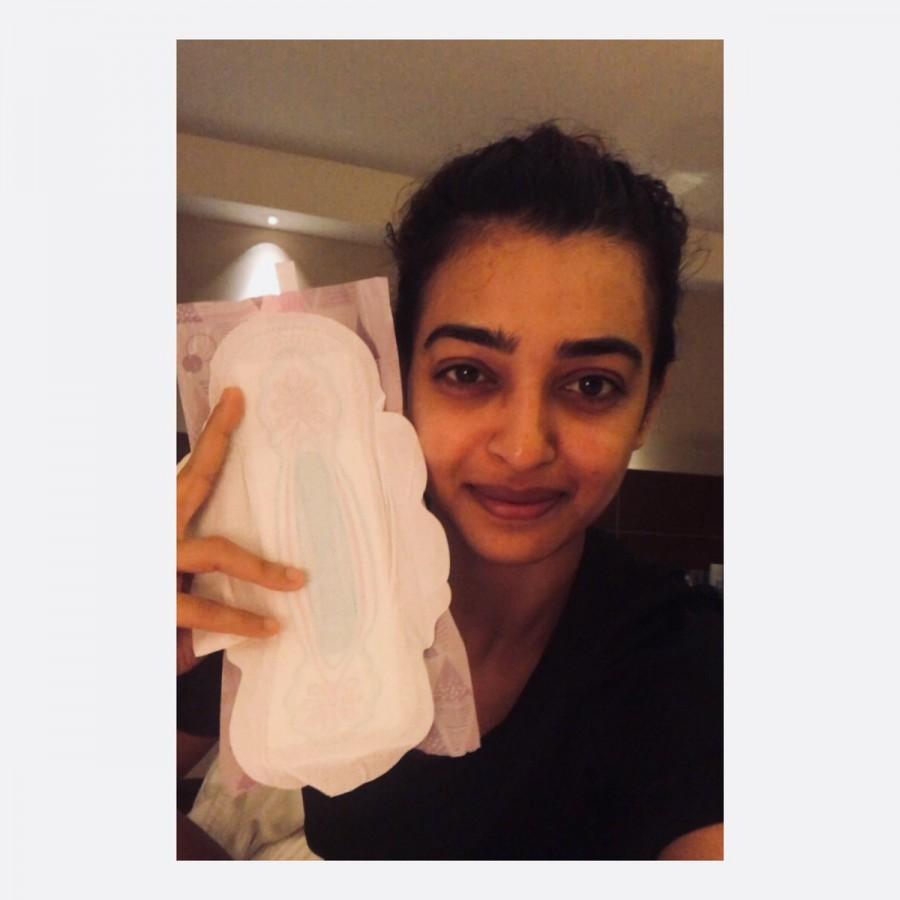 Radhika Apte shares her photo with a sanitary pad on Social media. Aamir Khan,Akshay Kumar,Sonam Kapoor,Radhika Apte,Alia Bhatt,PadMan challenge,PadMan,PadMan promotion,sanitary pad