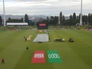 India reached 23/0 with the openers Prithvi Shaw (10 not out off 18 balls; 4X1) and Majot Kalra (9 not out off 7; 6X1) going undivided when the umpires decided to call the covers in.