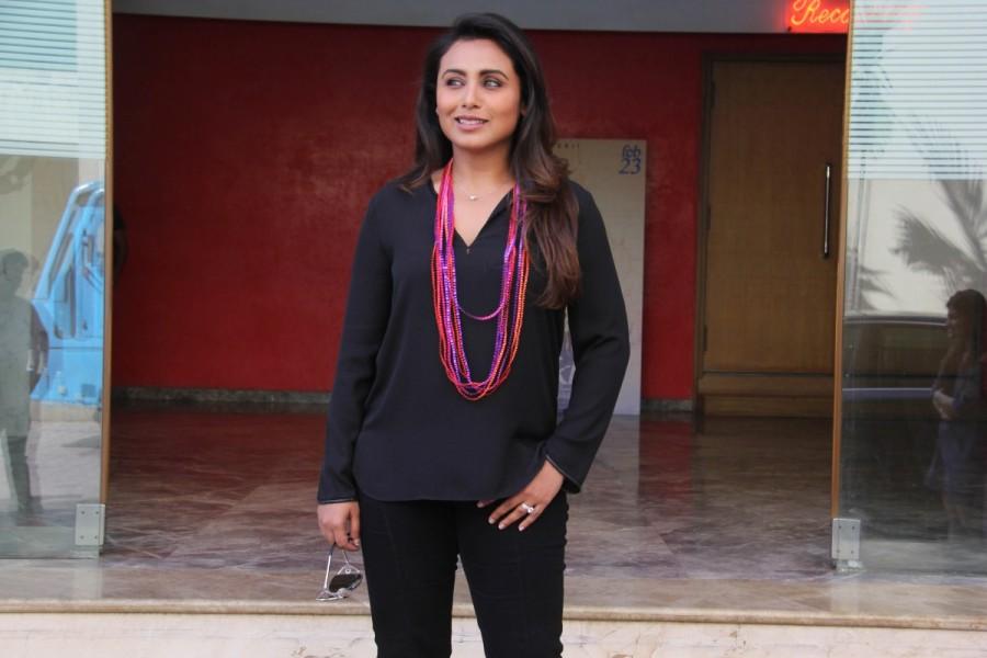 Rani Mukerji at the promotion of her upcoming film "Hichki" in Mumbai on Feb 1, 2018. Rani Mukerji,actress Rani Mukerji,Rani Mukerji promotes Hichki,Rani Mukerji promotes Hichki movie,Hichki movie,Hichki promotion,Hichki movie promotion