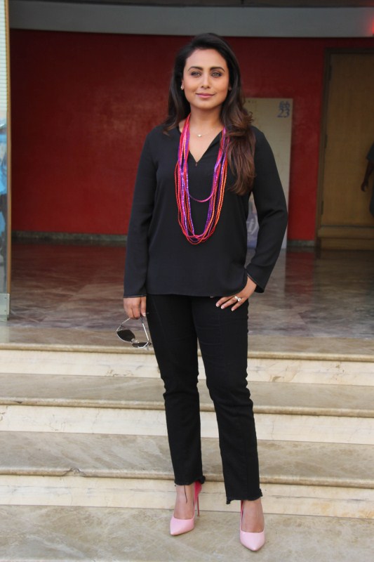 Actress Rani Mukerji at the promotion of her upcoming film "Hichki" in Mumbai on Feb 1, 2018. Rani Mukerji,actress Rani Mukerji,Rani Mukerji promotes Hichki,Rani Mukerji promotes Hichki movie,Hichki movie,Hichki promotion,Hichki movie promotion