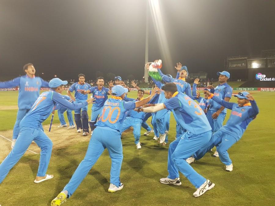 Kalra remained unbeaten on 101 runs off 102 deliveries while Harvik Desai was not out on 47 at the other end. Desai brought up the title win in style, smashing a boundary off Australian pacer Will Sutherland. India beat Australia,India beat Australia by 8 wickets,India wins ICC U19 World Cup,ICC U19 World Cup,ICC U19 World Cup final