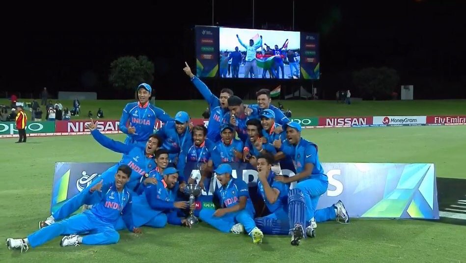 Electing to bat first, Australia were dismissed for 216 runs in 47.2 overs. Ishan Porel, Shiva Singh and Anukul Roy picked up two wickets each for India. India beat Australia,India beat Australia by 8 wickets,India wins ICC U19 World Cup,ICC U19 World Cup,ICC U19 World Cup final