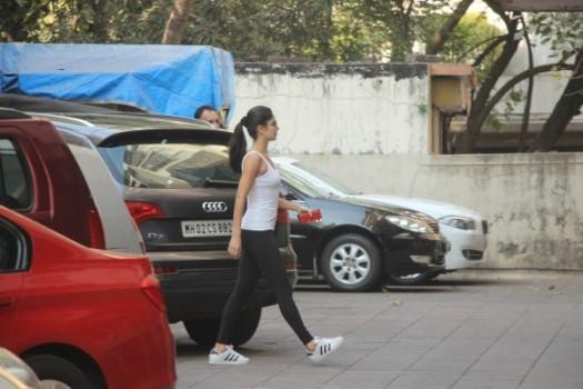 Katrina Kaif was spotted arriving for her workout session in Mumbai.