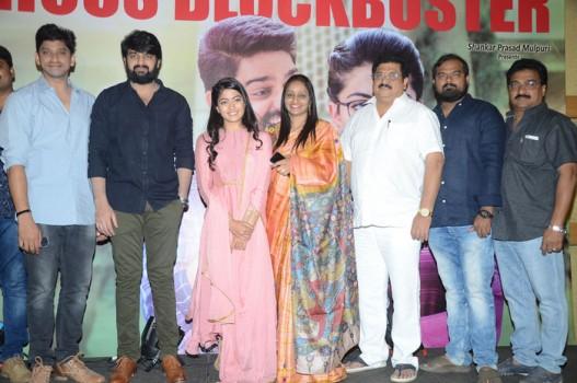 Chalo success meet held at Hyderabad. Naga Shourya, Rashmika Mandanna and Director Venky Kudumula graced the event.