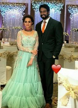 Bhavana-Naveen wedding reception held in Bangalore.